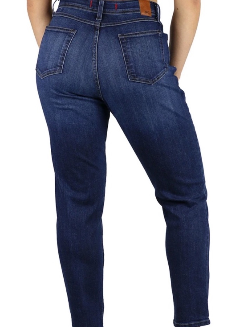 Fran Denim âEsmeâ Dark Blue High-Rise Jeans For Athletic Build 26